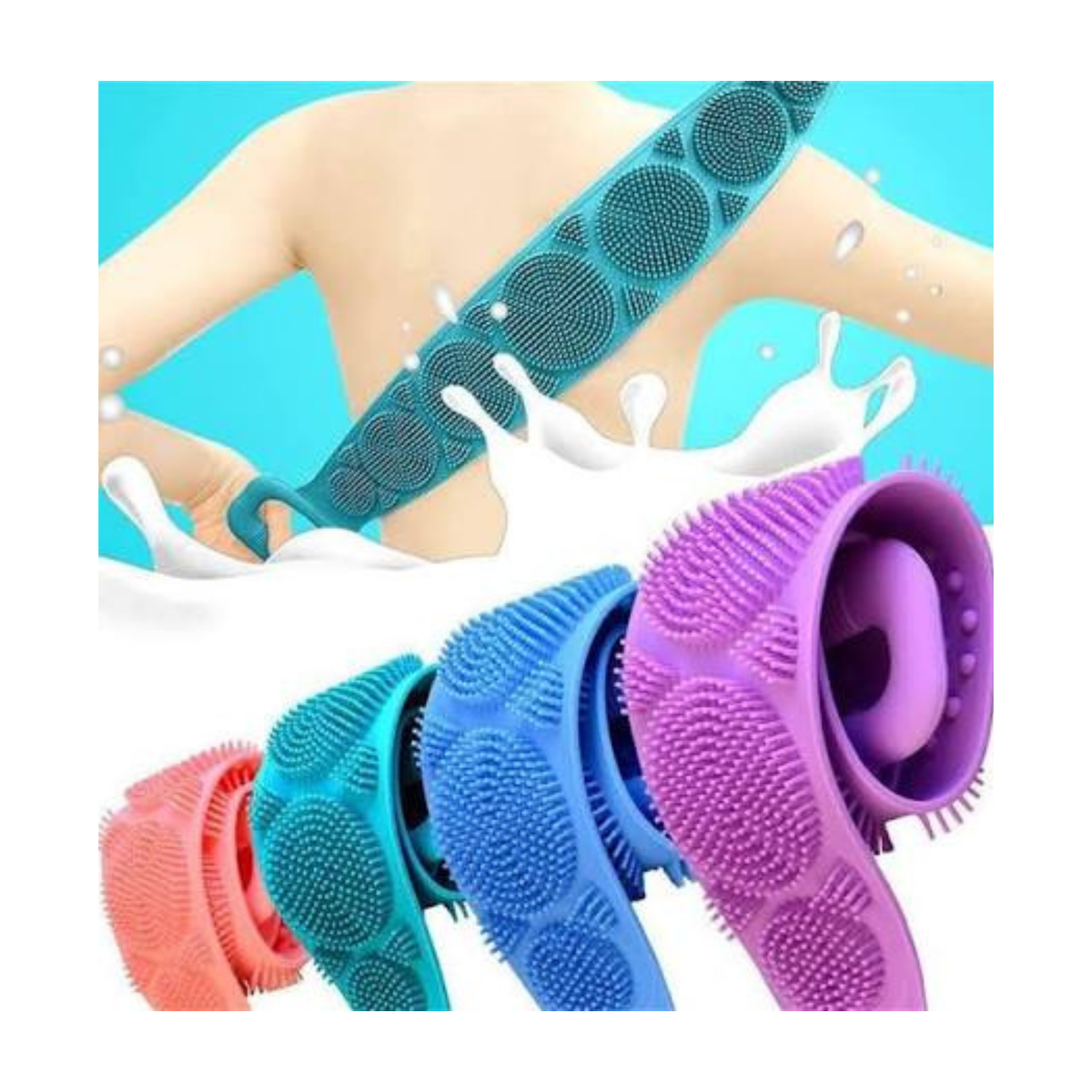 Silicone Body Scrubber – Soft Exfoliating Shower & Bath Cleaning Brush