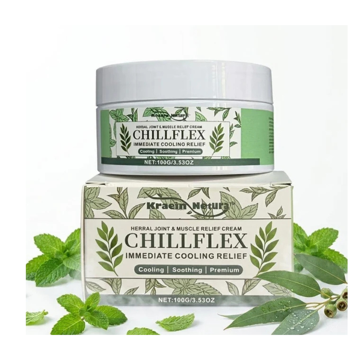 Kraam Natura Chillflex Herbal Joint & Muscle Relief Cream – Soothing Massage Cream