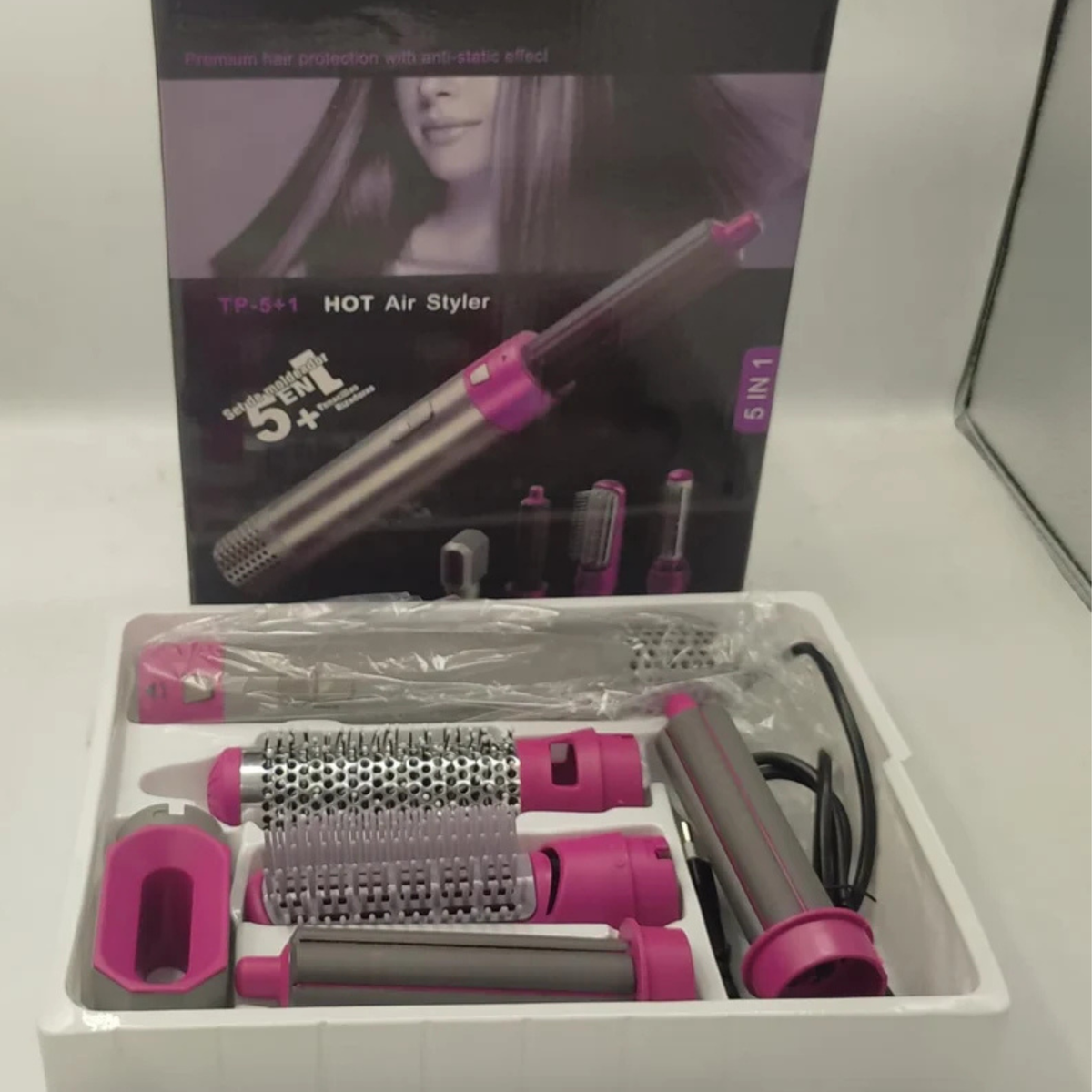 5-in-1 Hot Air Brush – Hair Dryer, Volumizer & Styling Tool