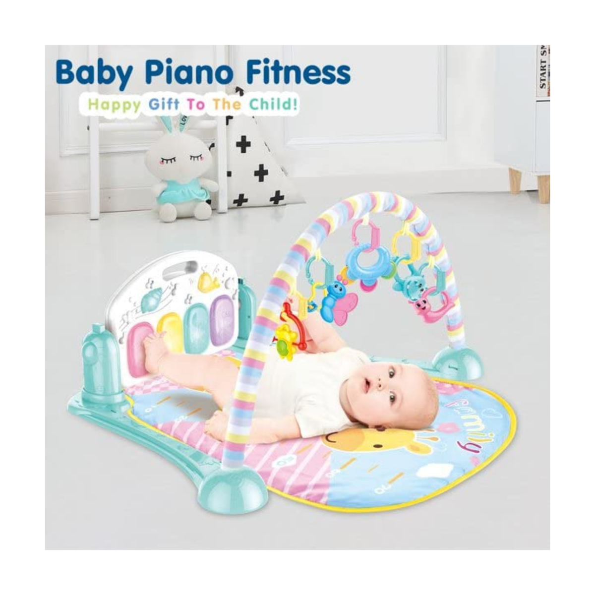 Baby Musical Play Mat – Interactive Educational Activity Gym for Infants