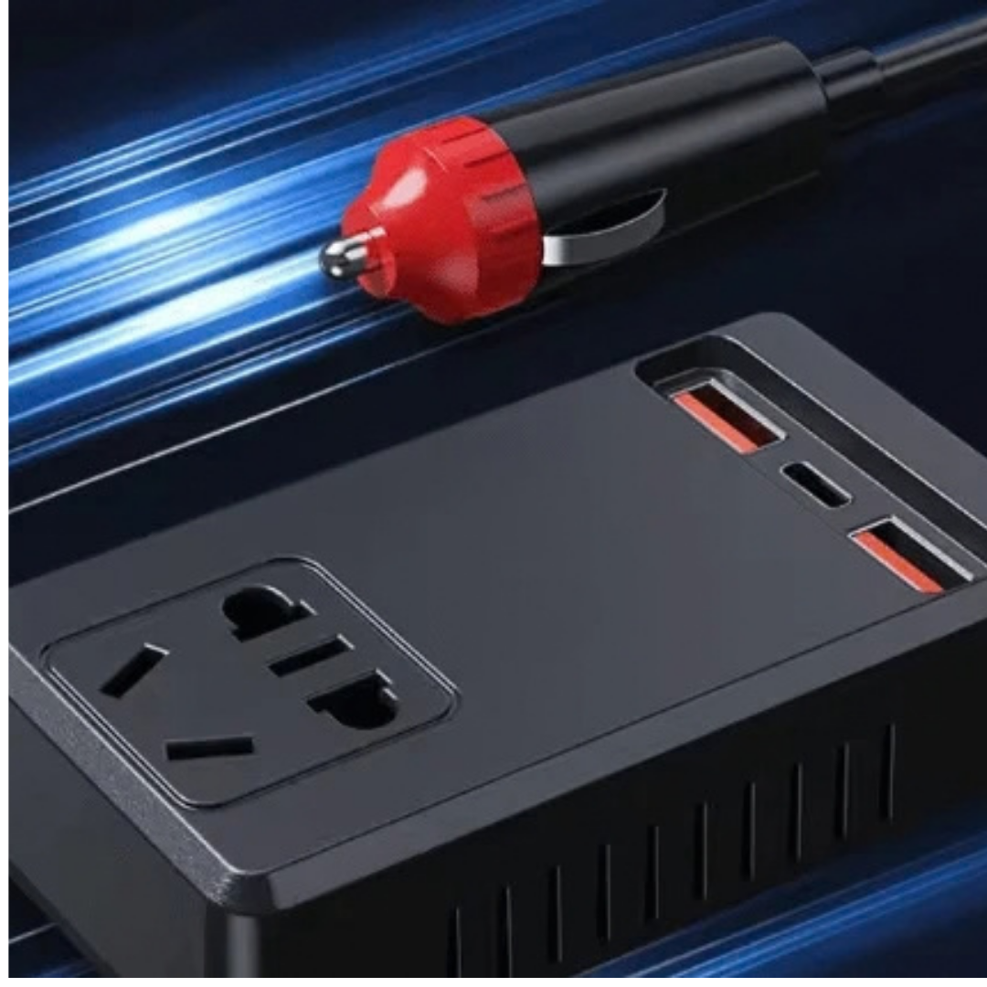 C12 Intelligent Car Power Inverter with USB Ports | محول طاقة ذكي للسيارة مع منافذ USB