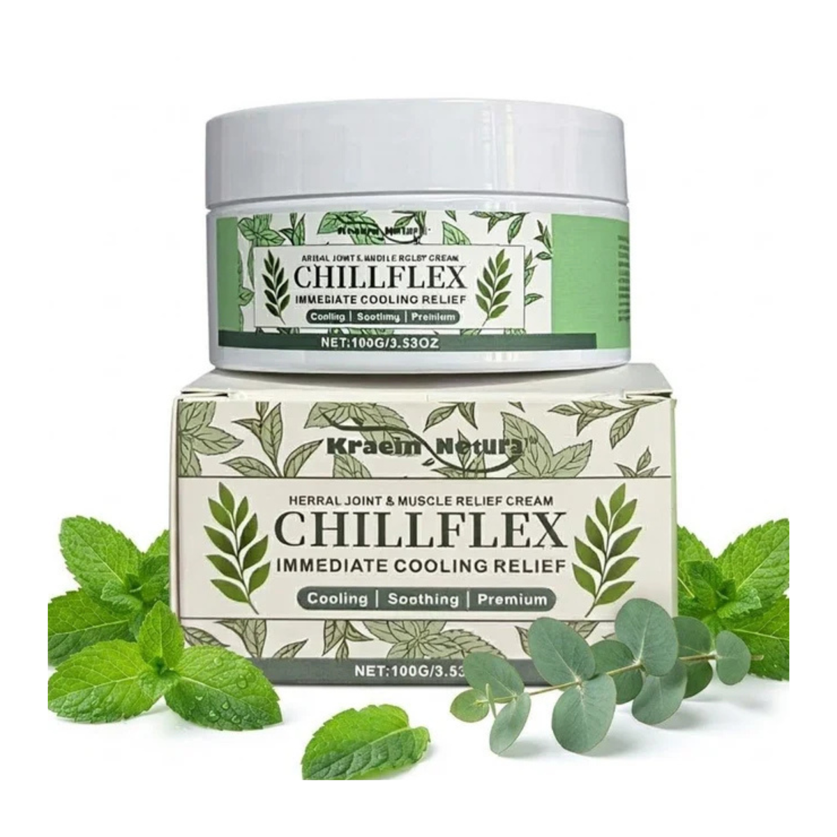 Kraam Natura Chillflex Herbal Joint & Muscle Relief Cream – Soothing Massage Cream