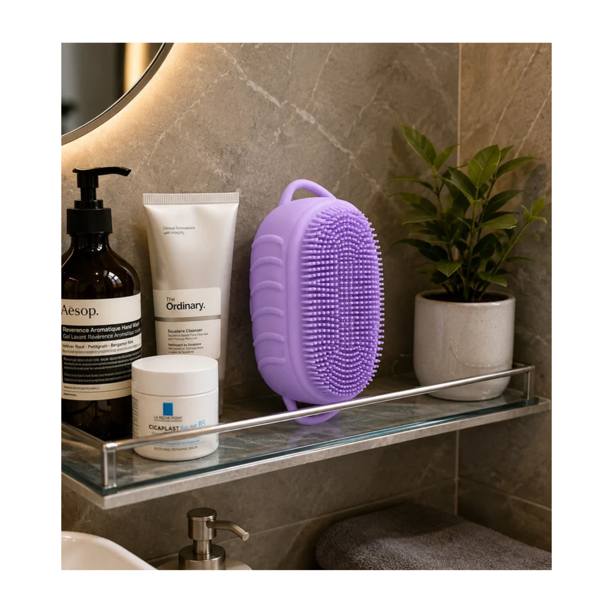 Silicone Body Scrubber – Soft Exfoliating Shower & Bath Cleaning Brush