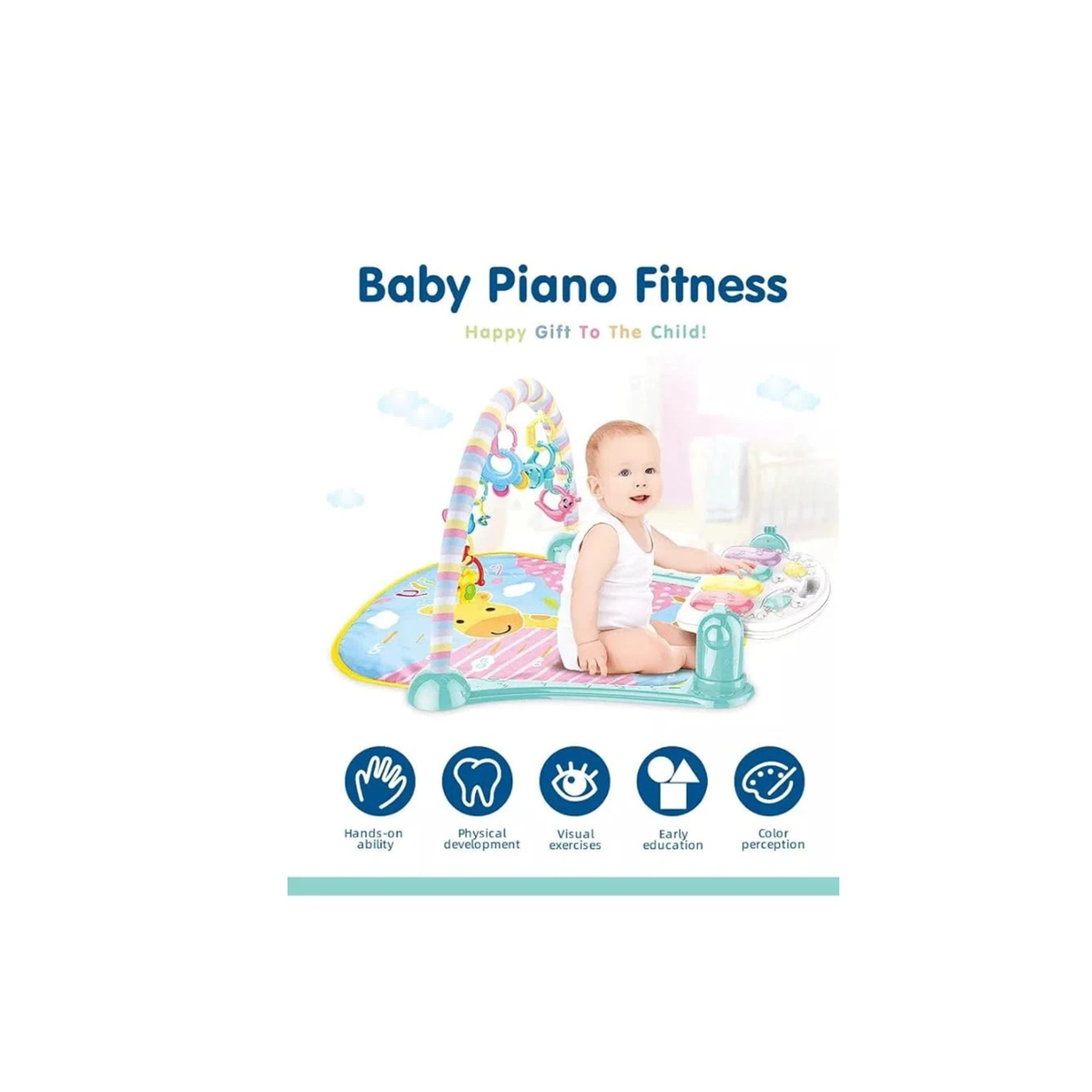 Baby Musical Play Mat – Interactive Educational Activity Gym for Infants