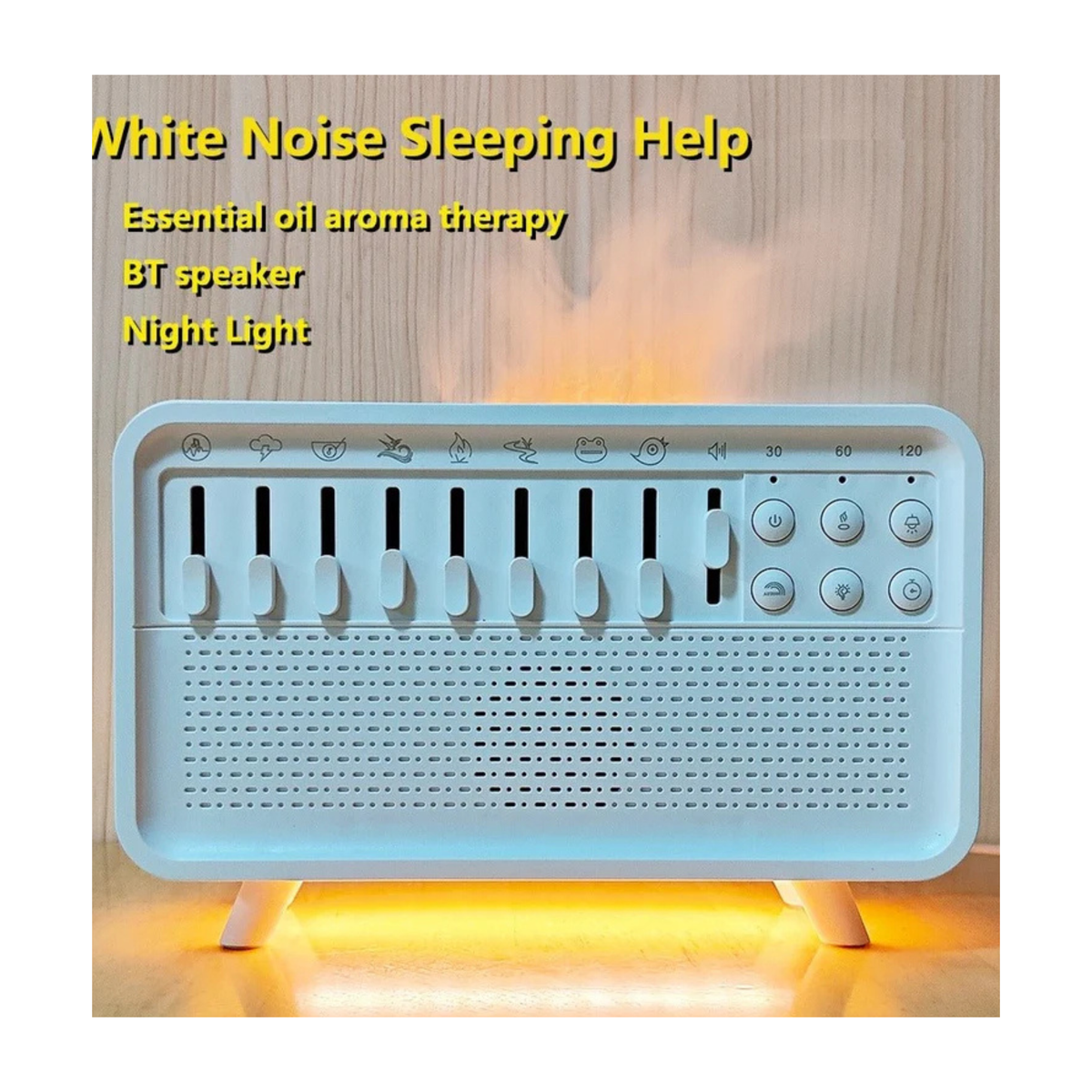 Noise Sleep Machine with Diffuser – White Noise Sound & Aromatherapy Night Light