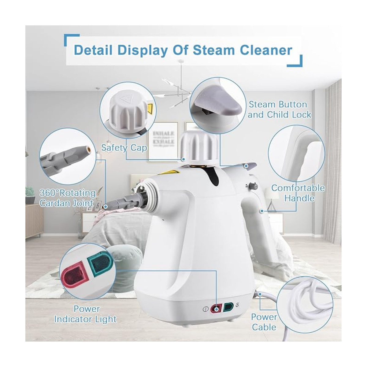 TOBI TB958 Steam Cleaner 1000W | جهاز تنظيف بالبخار TOBI TB958 بقوة 1000 واط