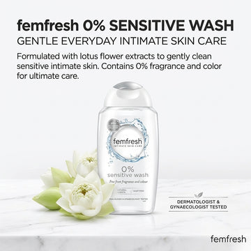 Femfresh 0% Sensitive Intimate Wash – Gentle Daily Feminine Hygiene Cleanser