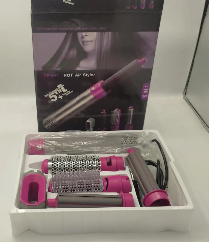 5-in-1 Hot Air Brush – Hair Dryer, Volumizer & Styling Tool